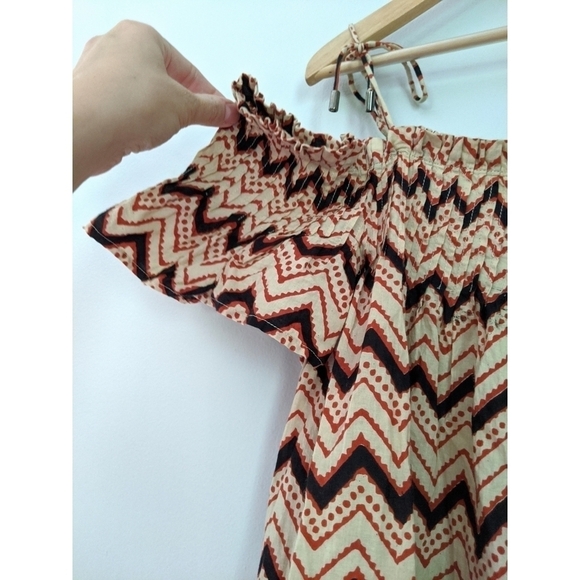 Anthro Stella Forest Chevron Tie Strap OffShoulder - Picture 5 of 9